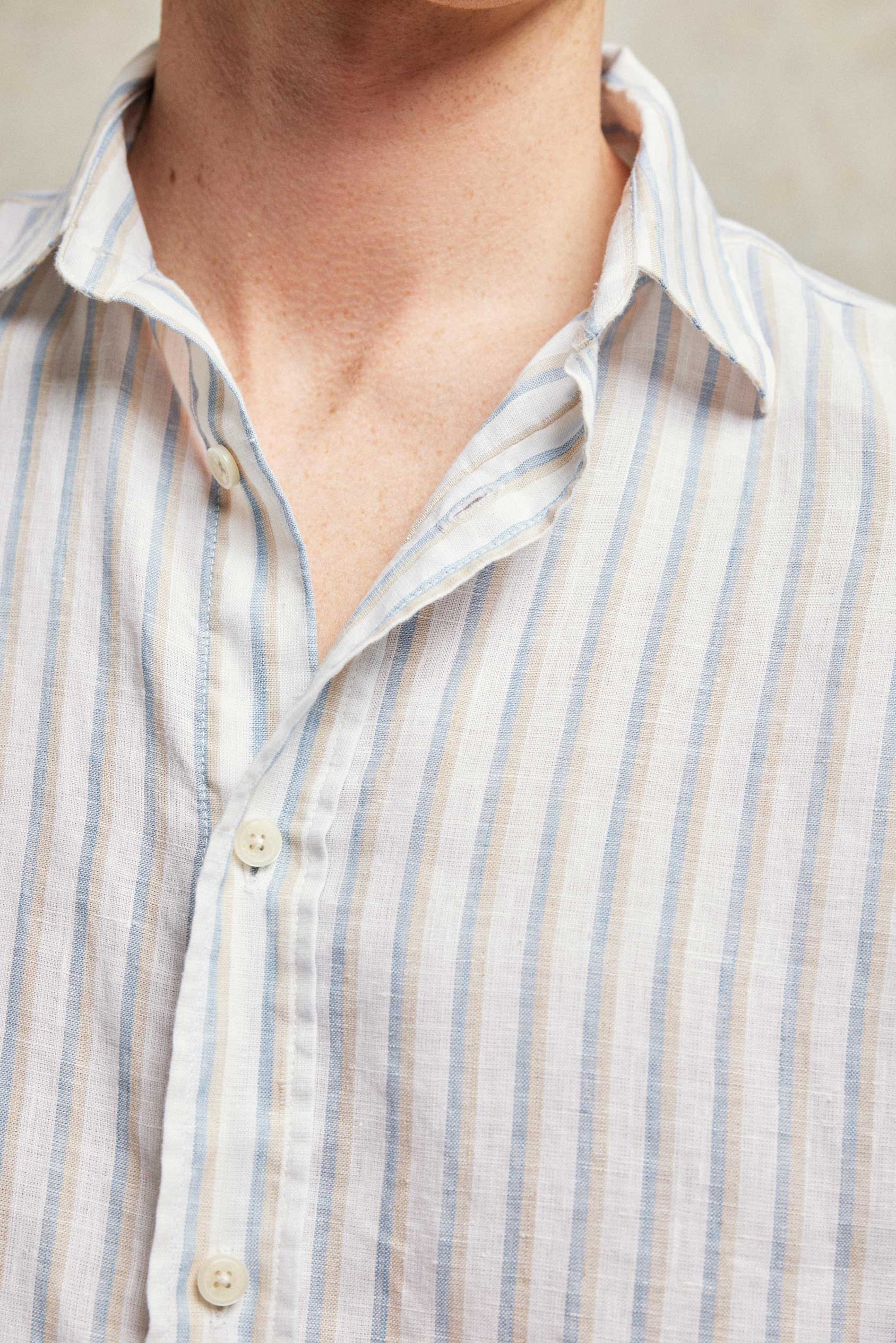 linen stripe shirt
